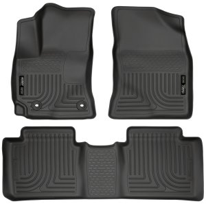 Toyota Corolla Floor Liners - Front & 2nd Seat - Husky Liners - Weatherbeater - Black - 2015